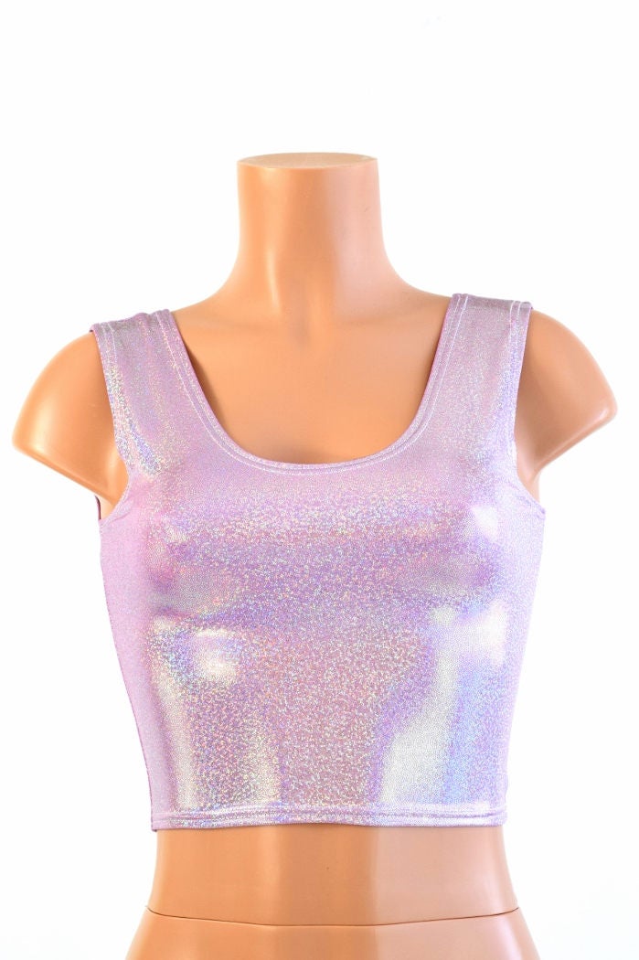Lilac Holographic Crop Tank 8181 | Etsy