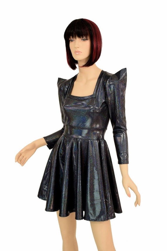 green emerald velvet dress Petite Size 3/4 Sleeve Fit & Flare Dress main image 1