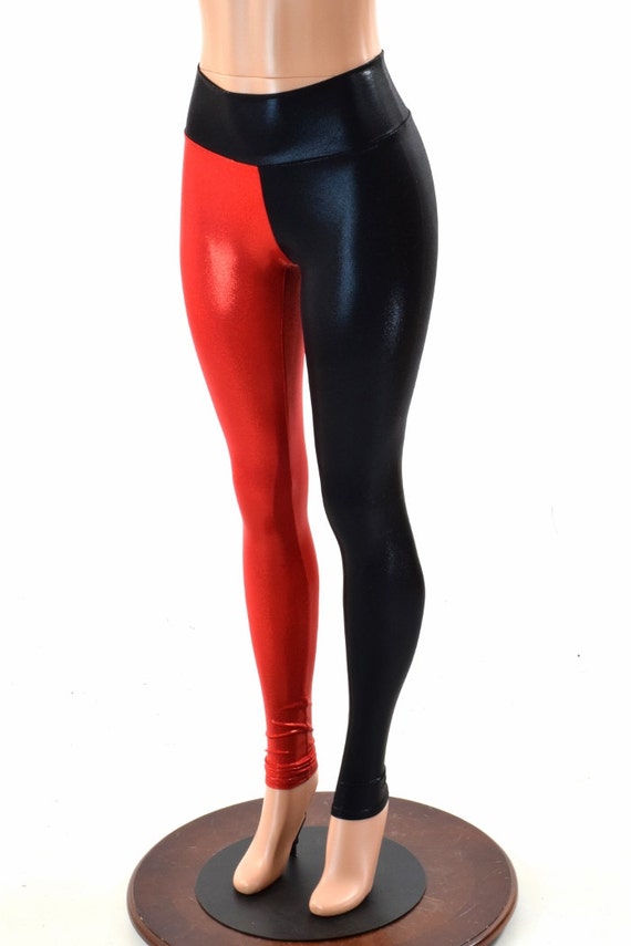 Harley quinn red 2025 and black leggings