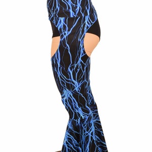 Bell Bottom Flare Chaps in Blue UV Glow Lightning - Etsy