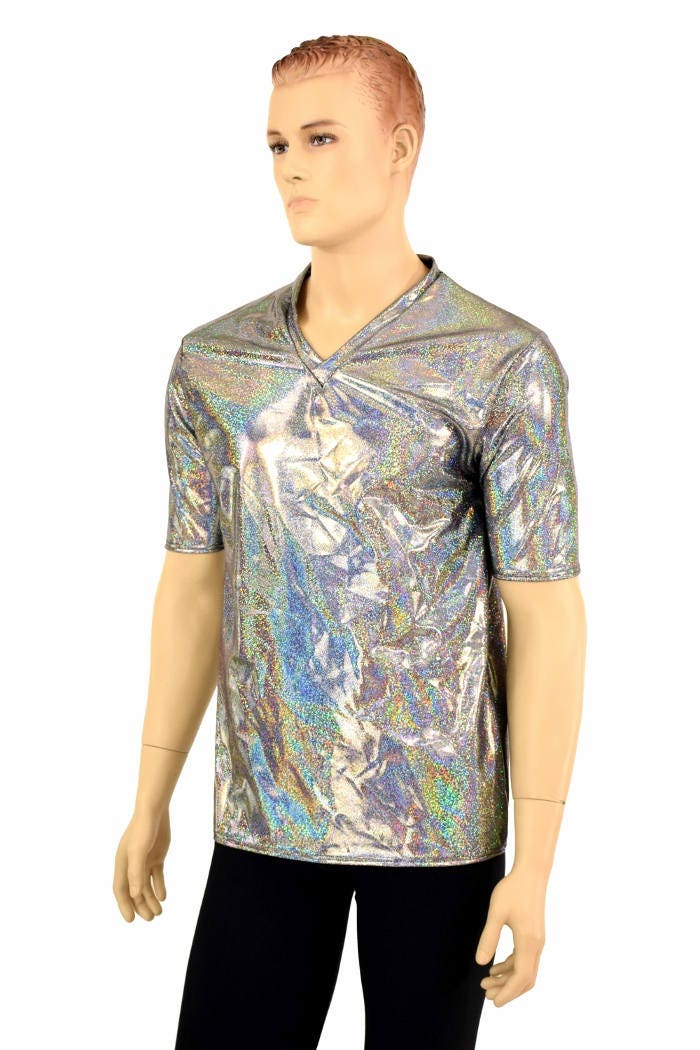 sheer holographic shirt