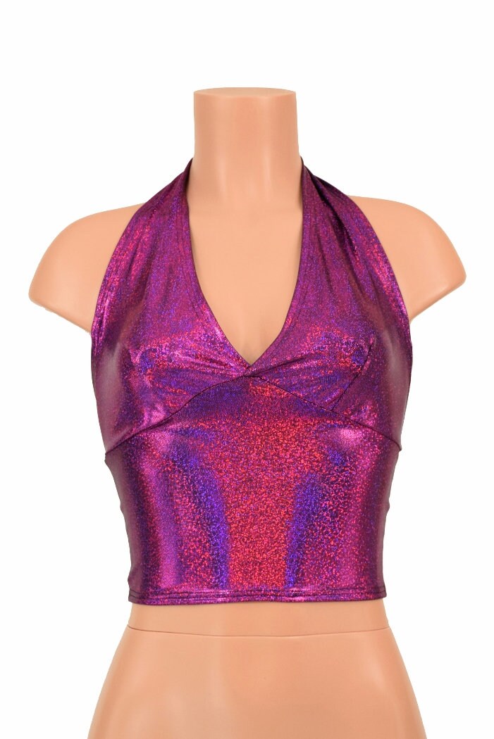 Fuchsia Sparkly Jewel Spandex Tie Back 