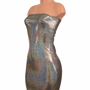 metallic silver tube dress Lana Metallic Strapless Mini Dress