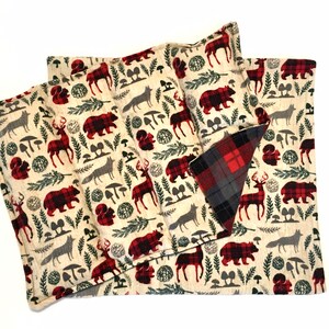 Soft Flannel Microwavable Rice Bag, Heat Therapy - Bears and Moose 12x9