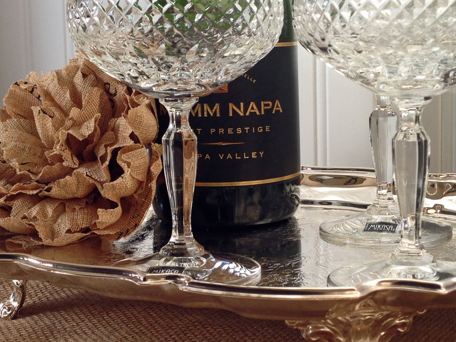 Set of 6 Crystal Mikasa Champagne Coupe Cocktail Glasses Etsy