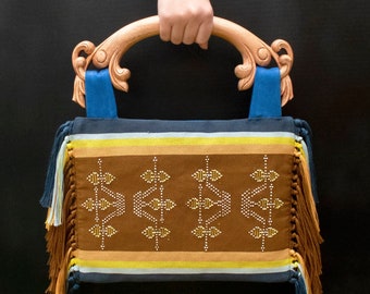 Hand-carved & Handwoven clutch DZ03.6 _ HNX04