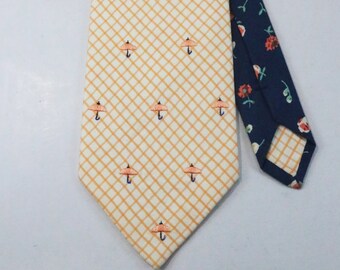 Hand-embroidered Umbrella Tie