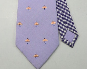 Hand-embroidered Umbrella Tie