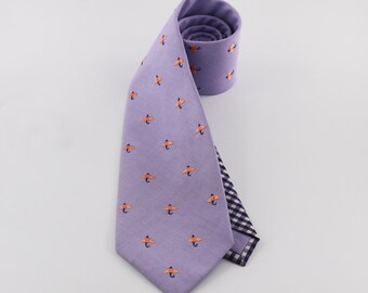 Hand-embroidered Umbrella Tie