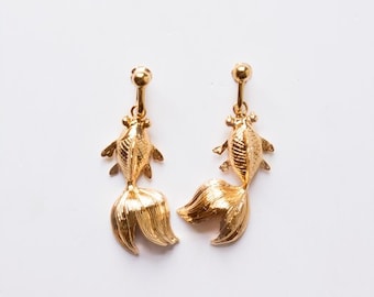 Up-Cycled Gold plated Khoi Earrings 1