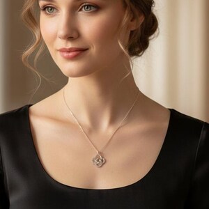 Sterling Silver Celtic Knot Necklace, Scottish Love Knot Pendant