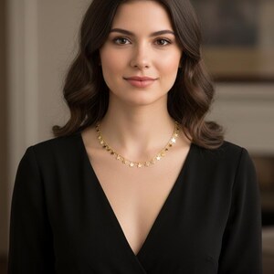 Stars Choker -Trendy Celebrity - Gold Star Necklace, danty graduate gift image 3
