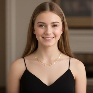Stars Choker -Trendy Celebrity - Gold Star Necklace, danty graduate gift image 4
