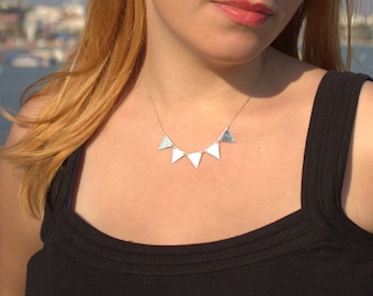 Geometric Design - Sterling Silver Triangle Charm chooker
