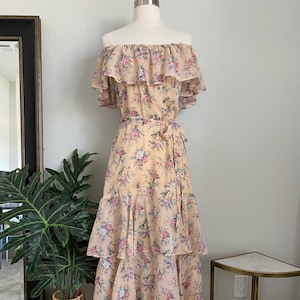 70s Maxi Dress, Vintage Dress, Vintage Hippie Dress, Trolley Car Vintage Dress, Bohemian Dress, 70s Hippie, Boho Chic Dress