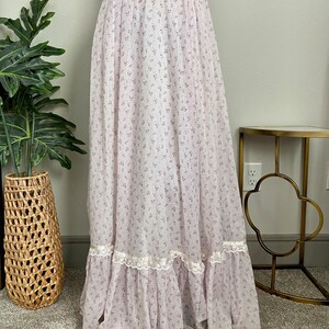 Vintage Gunne Sax Maxi Dress: Floral Lace-up Bohemian Prairie Dress - Etsy