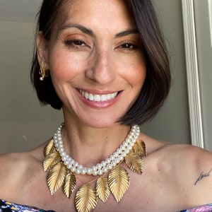 Vintage Choker, Napier Choker, Pearl Choker, Napier Necklace, Bridal Jewelry, Signed