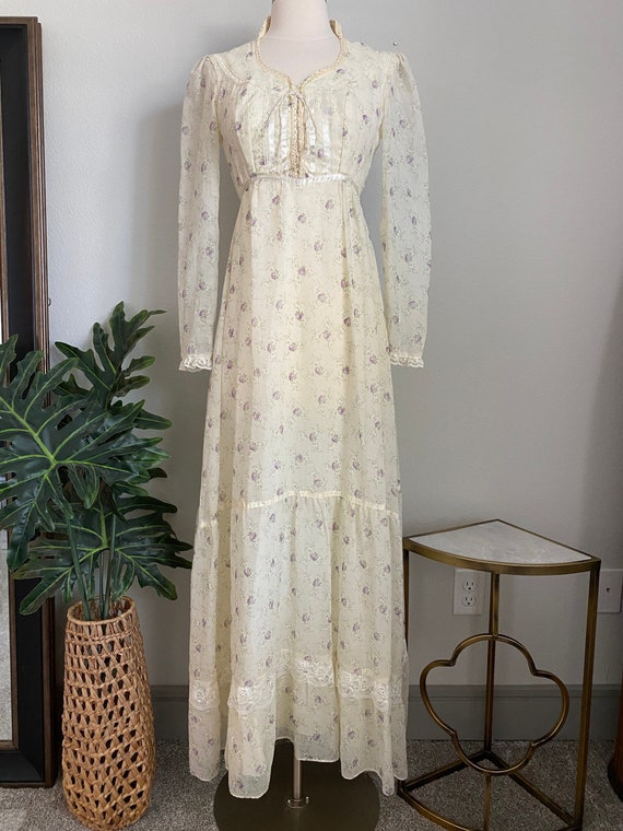 Gunne Sax Dress, 70s Gunne Sax, Prairie Dress, Bo… - image 1