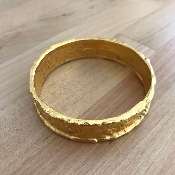 Deanna Hamro Gold Plated Brass Bangle Estate Brace