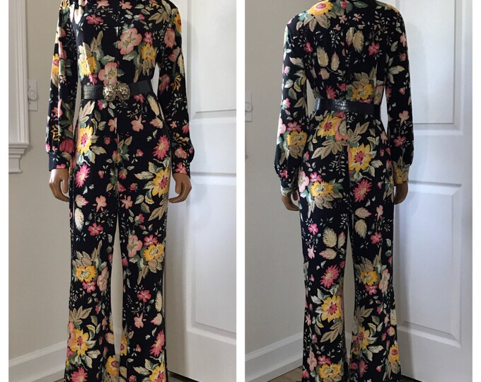 1960s Jumpsuit Onesie by Miss Elaine Monika Floral Hippie One - Etsy