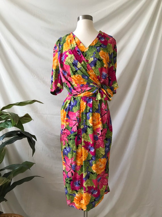 Joan Leslie Floral Dress Spring Sheath Garden Part