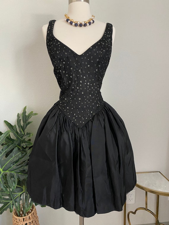 Gunne Sax Dress, Black Cocktail Dress, Jessica McC