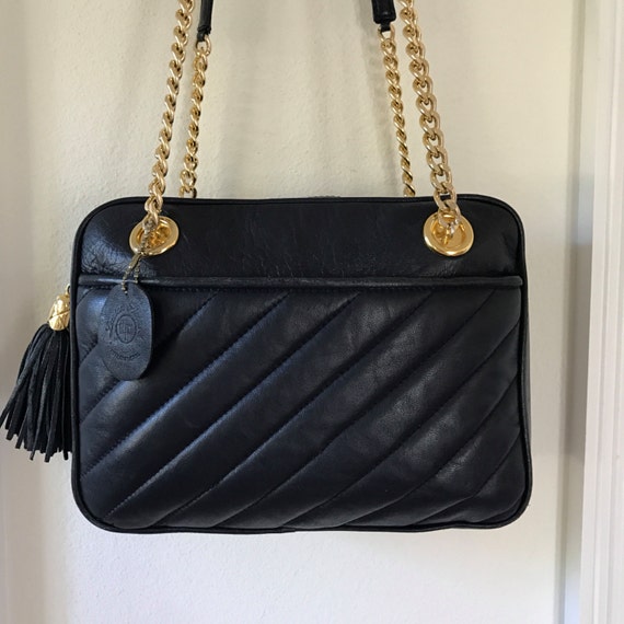 navy blue quilted handbag