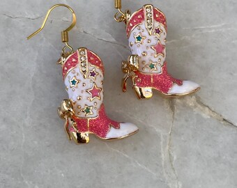 Cowboy Boot Earrings, Western Earrings, Country Music Earrings, Festival Jewelry