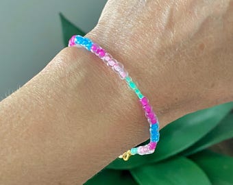 Multi colored beaded friendship bracelet