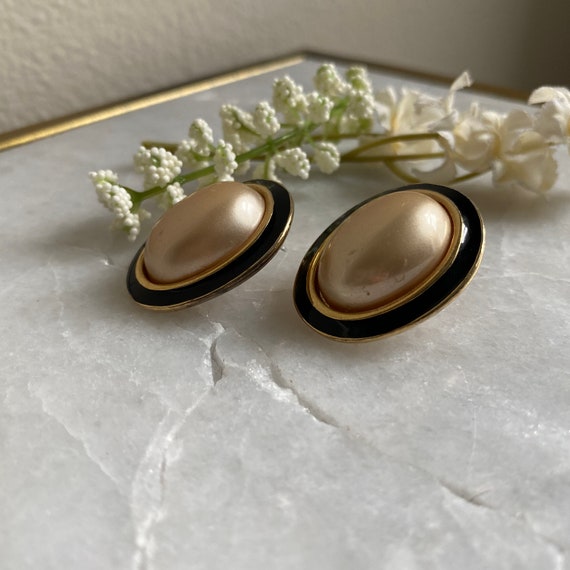 Vintage Earrings, Coralee Earrings, Faux Pearl Ea… - image 5