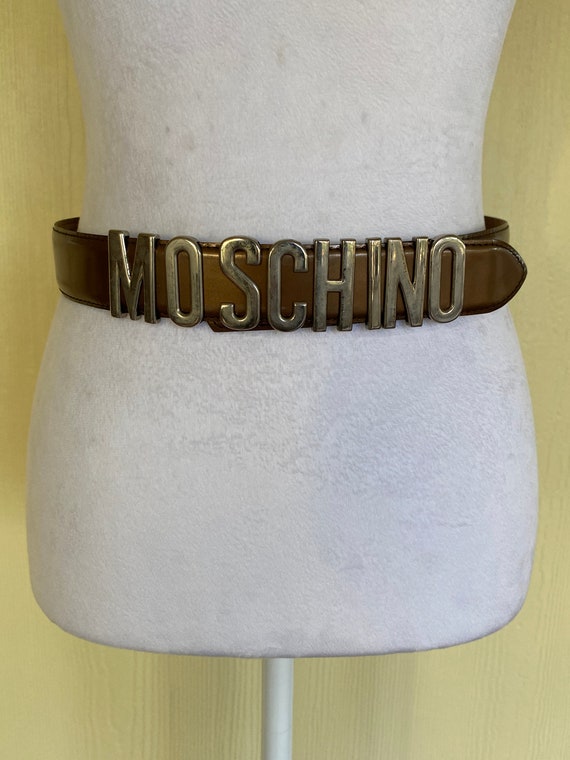Moschino Redwall Belt 80s Designer Vintage Italy M