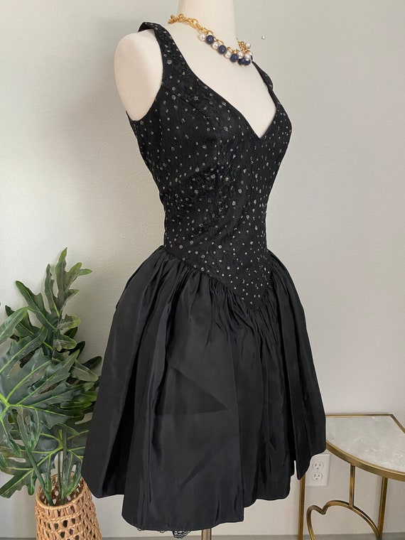 Gunne Sax Dress, Black Cocktail Dress, Jessica Mc… - image 5