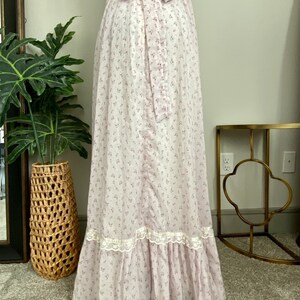 Vintage Gunne Sax Maxi Dress: Floral Lace-up Bohemian Prairie Dress - Etsy