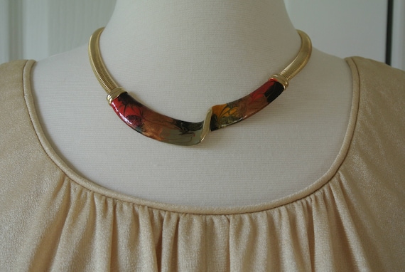 Vintage Necklace, Cleopatra Necklace, Omega Choke… - image 1