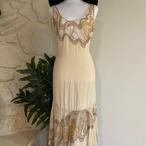 Vintage dress, Sister Max Silk Dress Made in India Deco Flapper Gatsby Style Size M