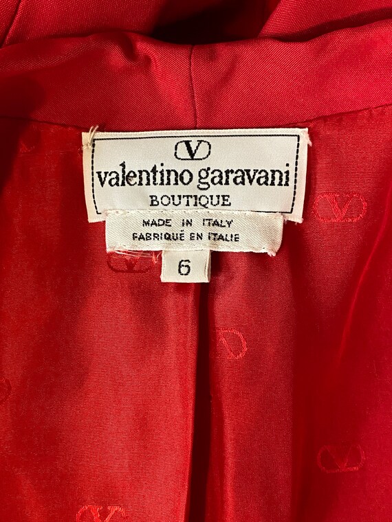 Vintage Blazer,Valentino Blazer Jacket Red Silk M… - image 8