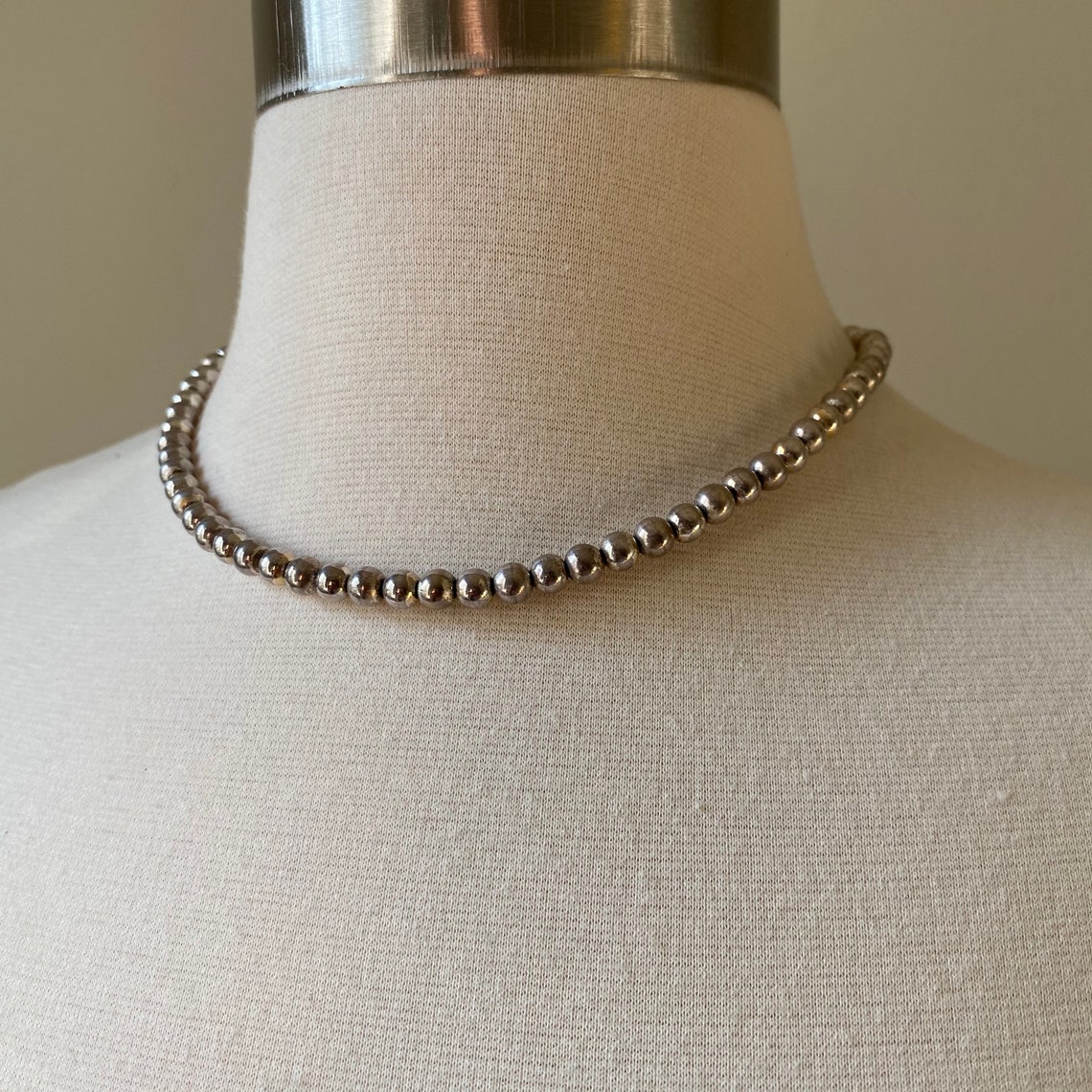 Vintage Necklace Napier Necklace Set of 2 Silver Ball Beads Etsy UK