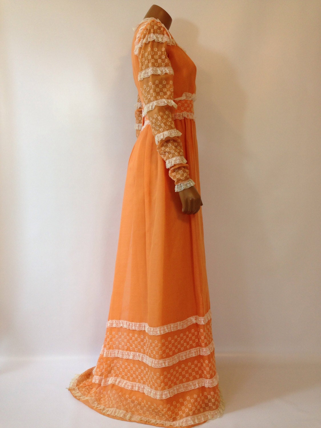 orange hippie dress