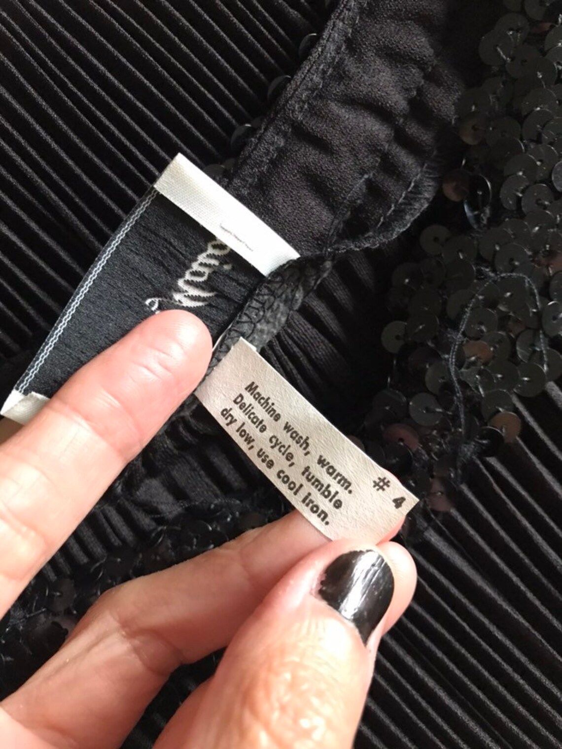 Vintage Dress,1960s Minimalist Black Dress Retro Mod Sequined by Boston Maid, photo 3 of 5