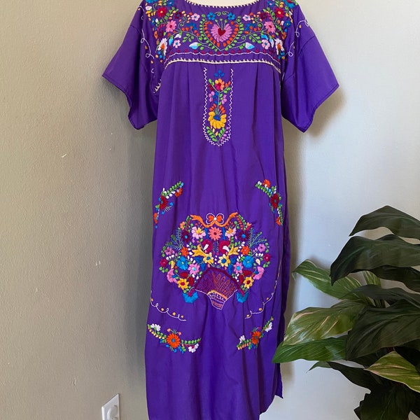 Mexican Embroidered Dress - Etsy