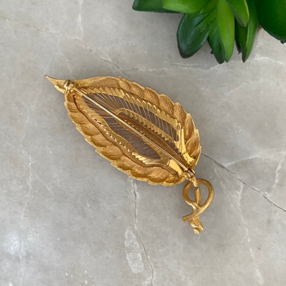 Vintage Brooch, vintage pin, wheat brooch, gold w… - image 4