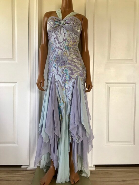 Diane Freis Fres Deco Beaded Mermaid Fairy Formal