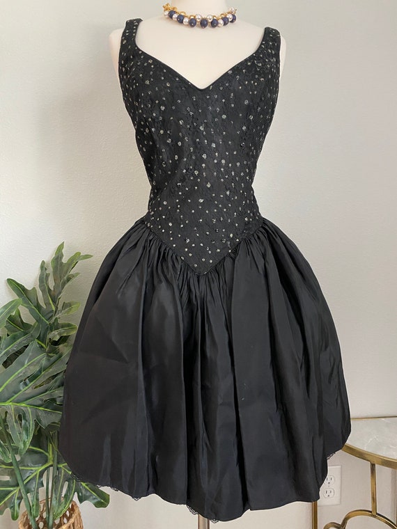 Gunne Sax Dress, Black Cocktail Dress, Jessica Mc… - image 2