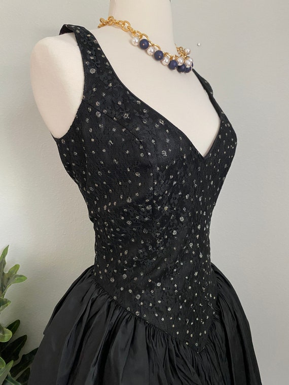 Gunne Sax Dress, Black Cocktail Dress, Jessica Mc… - image 3