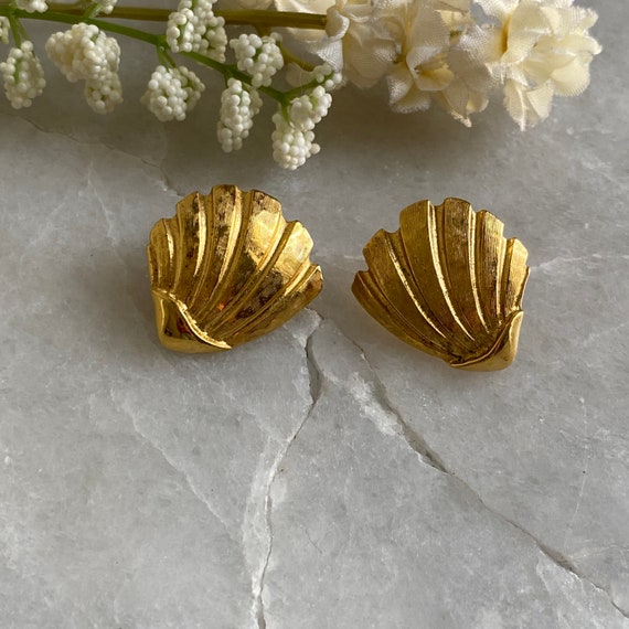 Shell Earrings, Sea Shell Earrings, Vintage Napie… - image 3