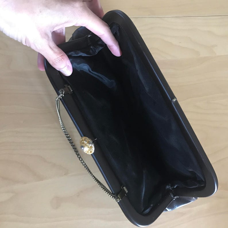 CLEARANCE SALEClearance SaleDark Brown Clutch Handbag Faux Leather Cocktail