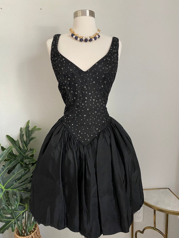 Gunne Sax Dress, Black Cocktail Dress, Jessica Mc… - image 10