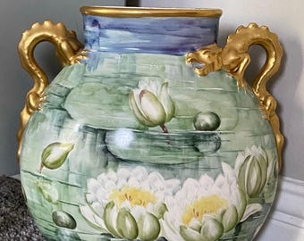 Jean Pouyat Limoges Vase Antique Rare