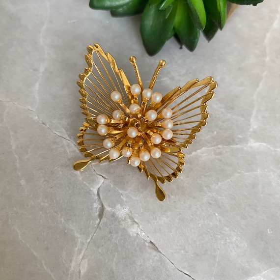 Vintage Brooch,Vintage Butterfly Brooch, Butterfl… - image 1