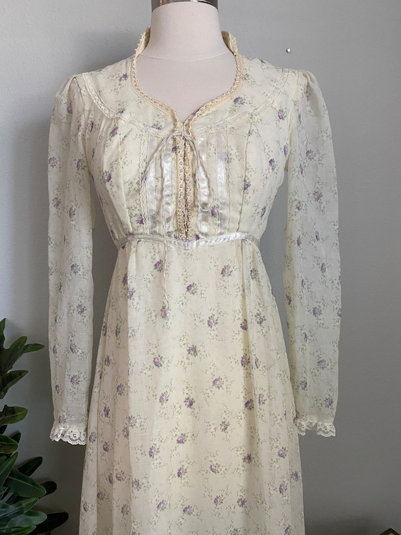 Gunne Sax Dress, 70s Gunne Sax, Prairie Dress, Bo… - image 3